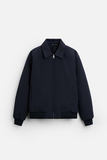 PADDED BOMBER JACKET - Navy blue by Zara