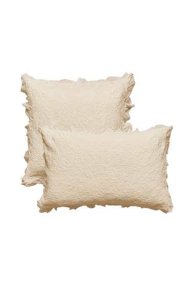 JACQUARD CUSHION COVER WITH RUFFLE - Beige by Zara