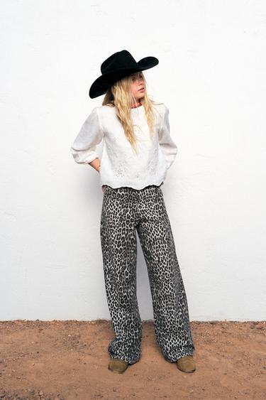 ROMANTIC EMBROIDERED SHIRT - Oyster-white by Zara