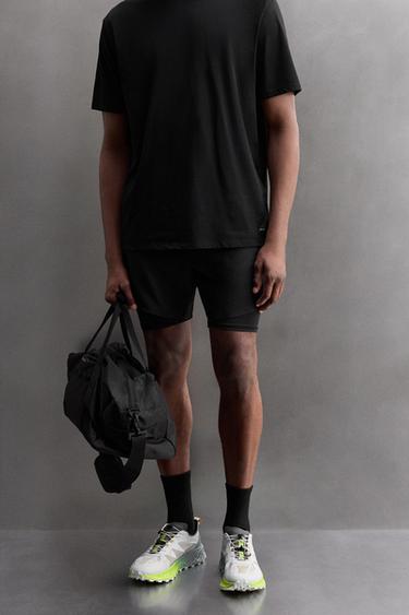 2-IN-1 TRAINING SHORTS - Black by Zara