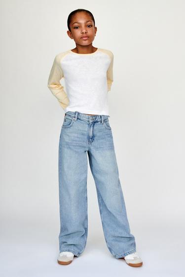 FADED WIDE-LEG JEANS - Blue by Zara