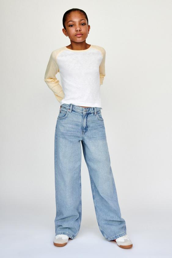 FADED WIDE-LEG JEANS - Blue by Zara - Image 0