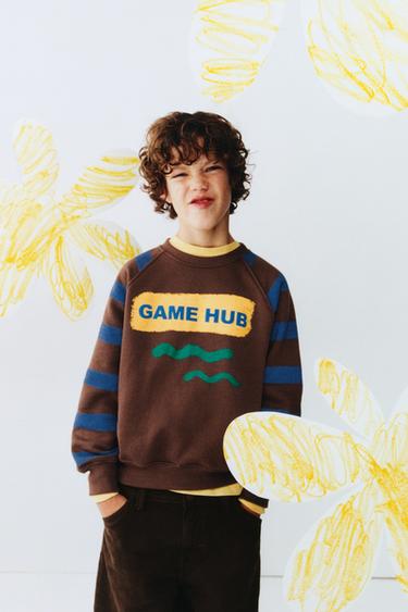 SHAPES PRINT SWEATSHIRT - Brown by Zara