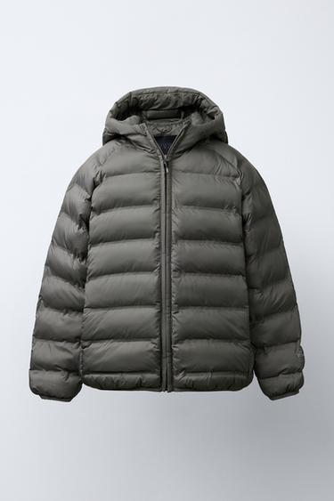 ULTRA-LIGHTWEIGHT WATER-REPELLENT HOODED JACKET - Brown / Taupe by Zara