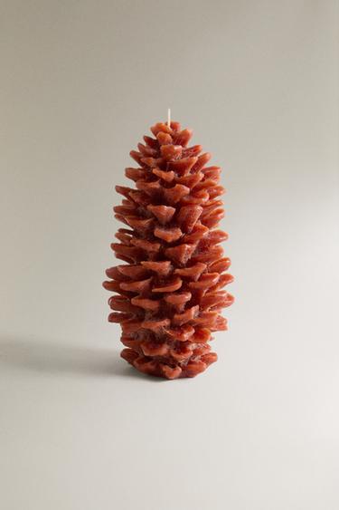LARGE PUMPKIN SPICE PINE CONE SCENTED CANDLE - Pumpkin by Zara
