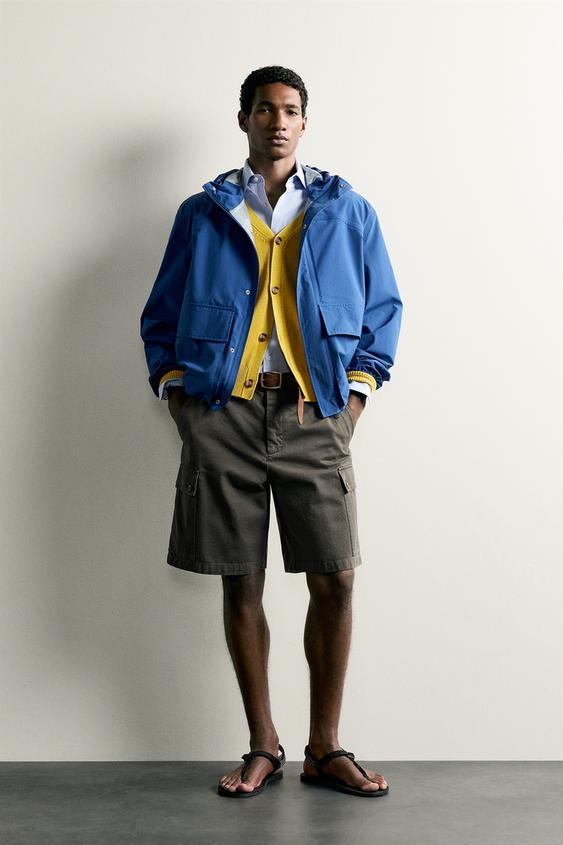 TECHNICAL HOODED RELAXED FIT JACKET - Bluish by Zara - Image 0