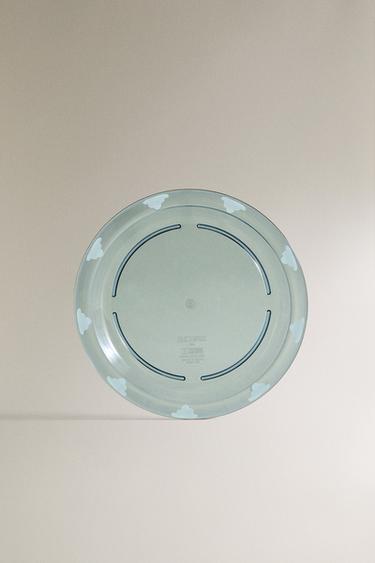 CHILDREN’S PLATE WITH CLOUD BORDER - Blue by Zara - Image 0