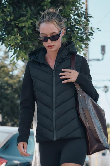 CONTRAST PUFFER JACKET - Black by Zara