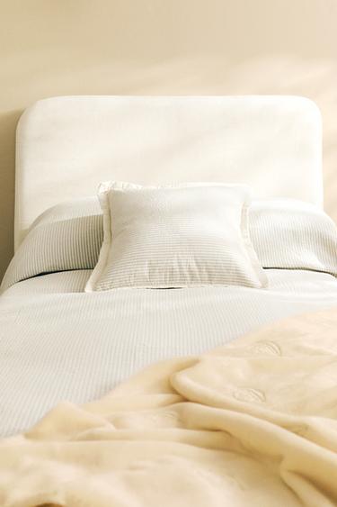 CHILDREN'S STRIPED METALLIC THREAD BEDSPREAD - Blue by Zara