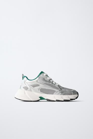 MESH TRAINERS - Green by Zara