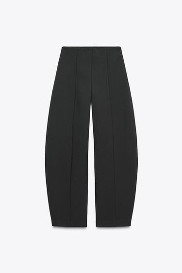 HIGH-WAIST BALLOON TROUSERS - Black by Zara