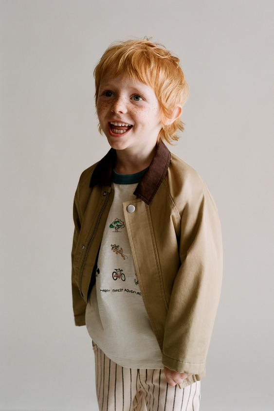 CONTRAST COLLAR JACKET - camel by Zara - Image 0