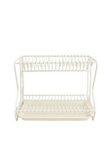 METAL DISH DRAINER WITH TRAY - Cream by Zara