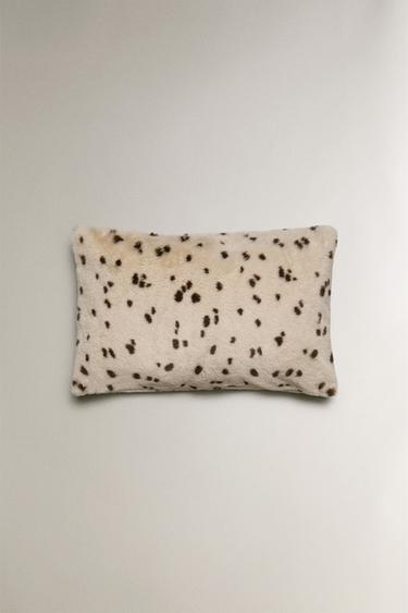 ANIMAL PRINT CUSHION COVER - Ecru by Zara