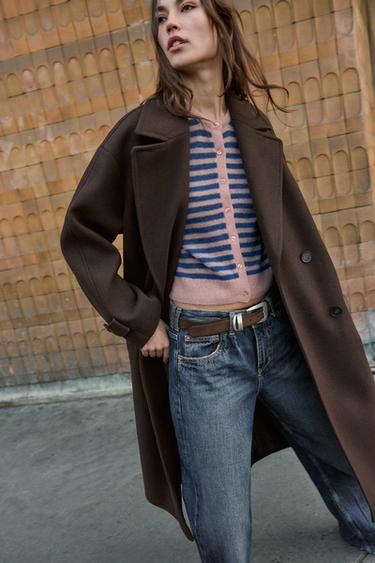 SOFT OVERSIZED COAT - Brown by Zara