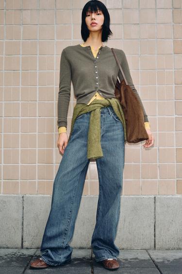 ZW COLLECTION BAGGY MID-WAIST JEANS - Blue by Zara