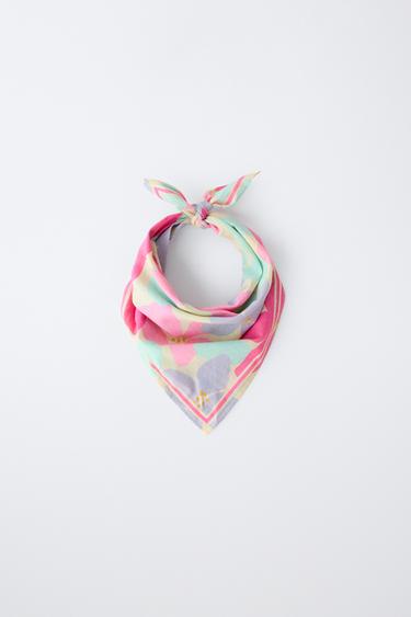 FLORAL PRINT BANDANNA - Pinks by Zara