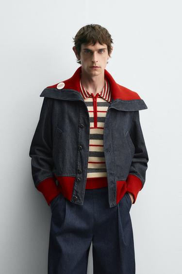 RIB DENIM JACKET HARRY LAMBERT FOR ZARA X DISNEY - Navy blue by Zara