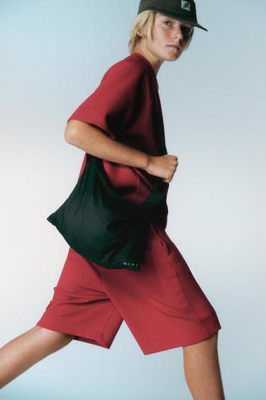 INTERLOCK SPORTY LOGO SWEATSHIRT - Red by Zara