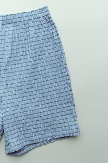 3-6 YEARS/ CHECK SHIRT AND BERMUDA PYJAMAS - Blue by Zara