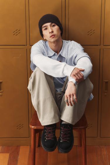 LEATHER HOOK SHOES - Black by Zara