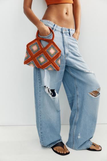 CROCHET MINI BUCKET BAG WITH BEADS - Multicoloured by Zara - Image 0