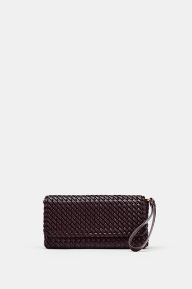 BRAIDED BAG - Burgundy Red by Zara
