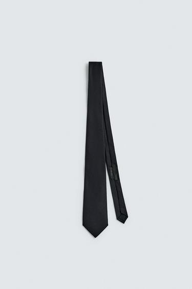 BASIC 100% WOOL TIE - Black by Zara