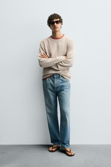 TEXTURED RELAXED FIT SWEATER - Ecru by Zara - Image 0