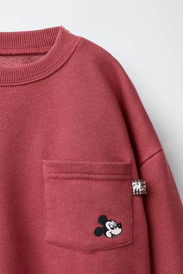 MICKEY MOUSE © DISNEY EMBROIDERED SWEATSHIRT - Burgundy by Zara