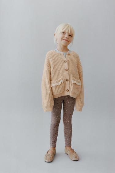 LACE POCKET KNIT CARDIGAN - Butter by Zara