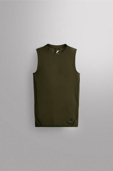COMPRESSIVE TANK TOP - Dark khaki by Zara