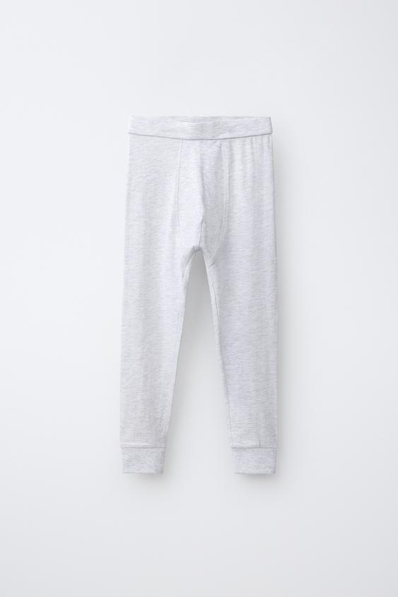 6-14 YEARS/ PLAIN LONG JOHNS - Grey marl by Zara - Image 0