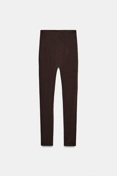BODY SHAPING LEGGINGS - Dark brown by Zara