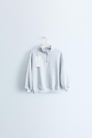 ZARA TIMELESS - PLAIN ZIP-UP SWEATSHIRT - Grey marl by Zara