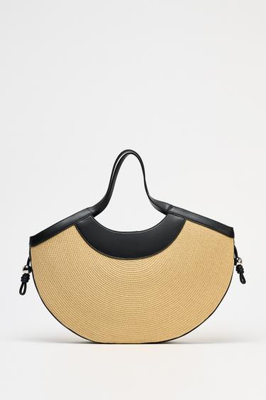 RAFFIA EFFECT TOTE BAG - Light beige by Zara
