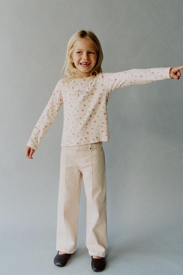 MARINE TWILL TROUSERS WITH DART DETAIL - Ecru by Zara