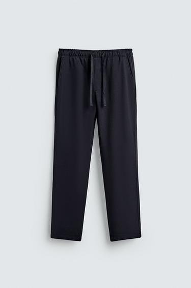 COMFORT JOGGER WAIST TROUSERS - Navy blue by Zara