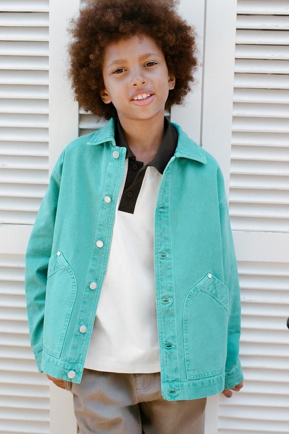 DENIM OVERSHIRT - Turquoise by Zara - Image 0