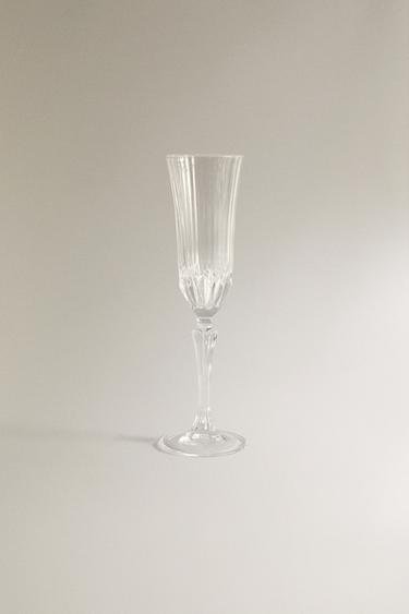 ENGRAVED CRYSTALLINE FLUTE GLASS -  by Zara - Image 0