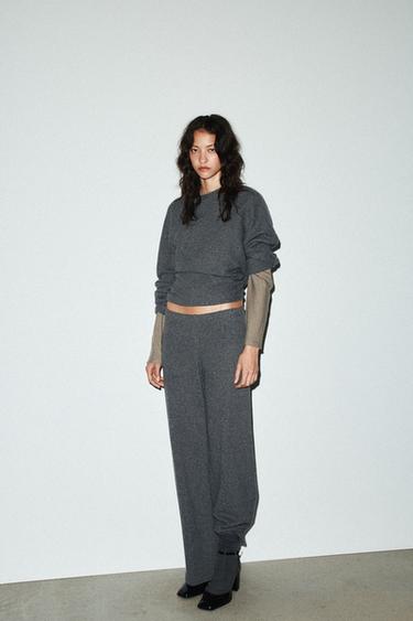 SOFT LONG SLEEVE SWEATSHIRT - Grey marl by Zara