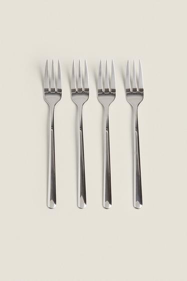 PACK OF SHINY STEEL DESSERT FORKS (PACK OF 4) - Multicoloured by Zara
