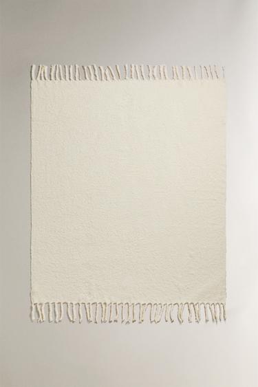 BOUCLÉ THROW - Ecru by Zara - Image 0
