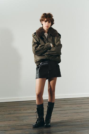 CARGO SKORT - Black by Zara