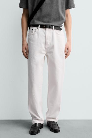 ORIGINS STRAIGHT ANKLE FIT JEANS - White by Zara