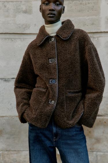REVERSIBLE DOUBLE-FACED COAT - Brown by Zara