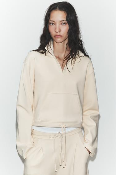 INTERLOCK POLO SWEATSHIRT - Butter by Zara