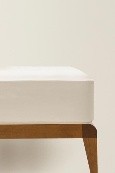 SATEEN FITTED SHEET | 30 CM HIGH (300 THREAD COUNT) - Beige by Zara