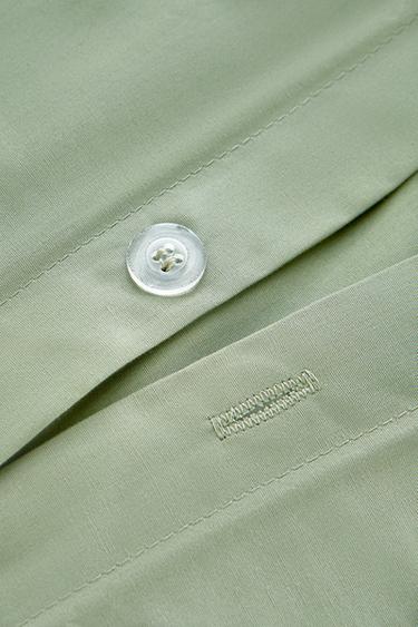 PERCALE DUVET COVER (200 THREAD COUNT) - Light green by Zara