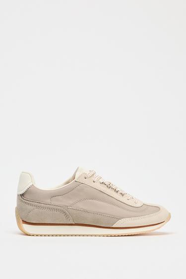 CONTRAST RUNNING TRAINERS - Sand Brown by Zara